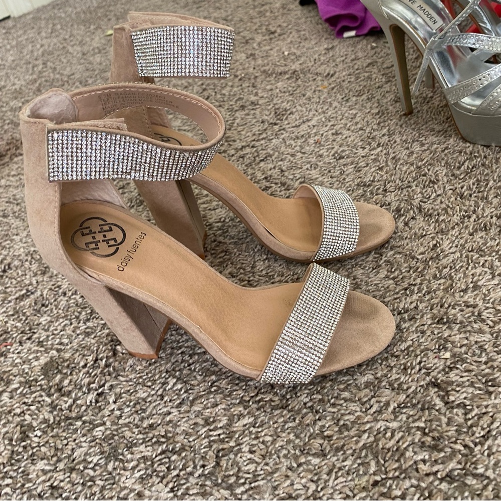 Chunky Nude Heels